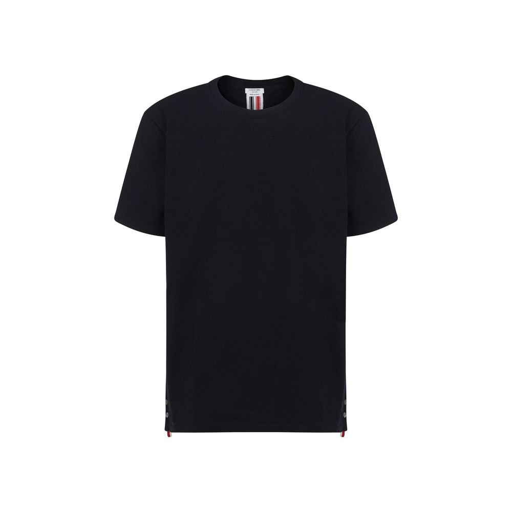9837250.jpeg Thom Browne Blue Cotton T-Shirt - Image 1