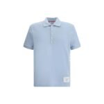 Thom Browne Blue Cotton Polo Shirt