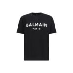 Balmain Black Cotton T-Shirt