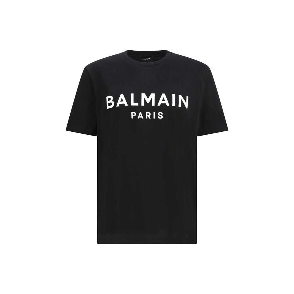 9979955.jpeg Tricou Balmain Negru din Bumbac - imagine 1