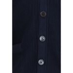 Cardigan Thom Browne V-neck Albastru din Bumbac - imagine 3